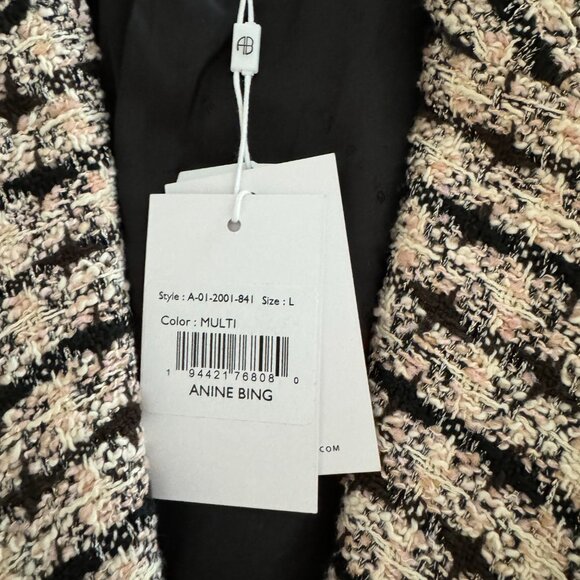 Anine Bing Diana Blazer Apricot Tweet NWT Size Large - Picture 4 of 8